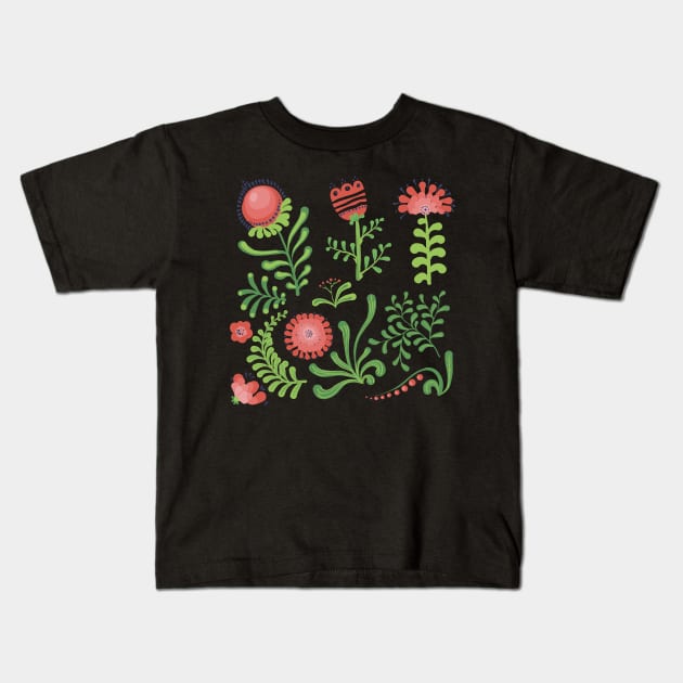 Flowers #123 Kids T-Shirt by Olga Berlet